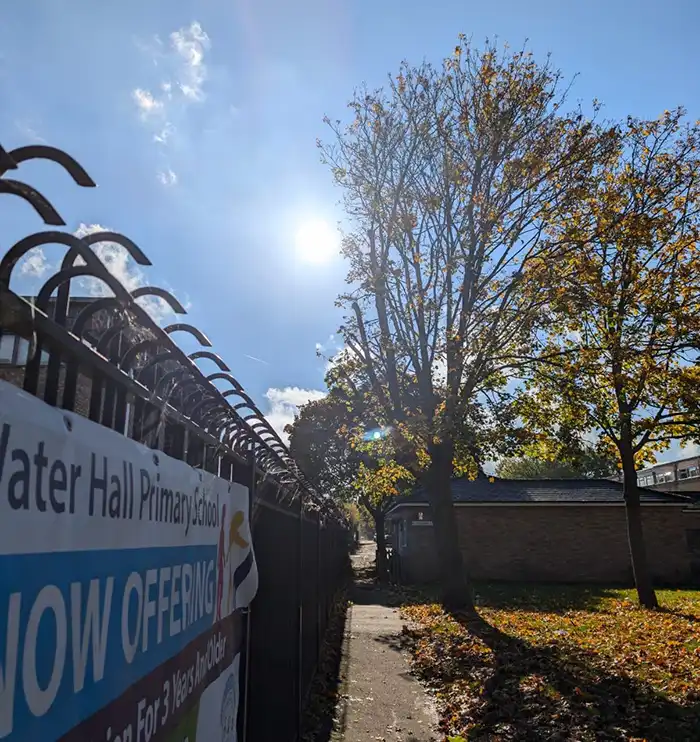 Seasonal Grounds Maintenance Trees trimmed around a school
